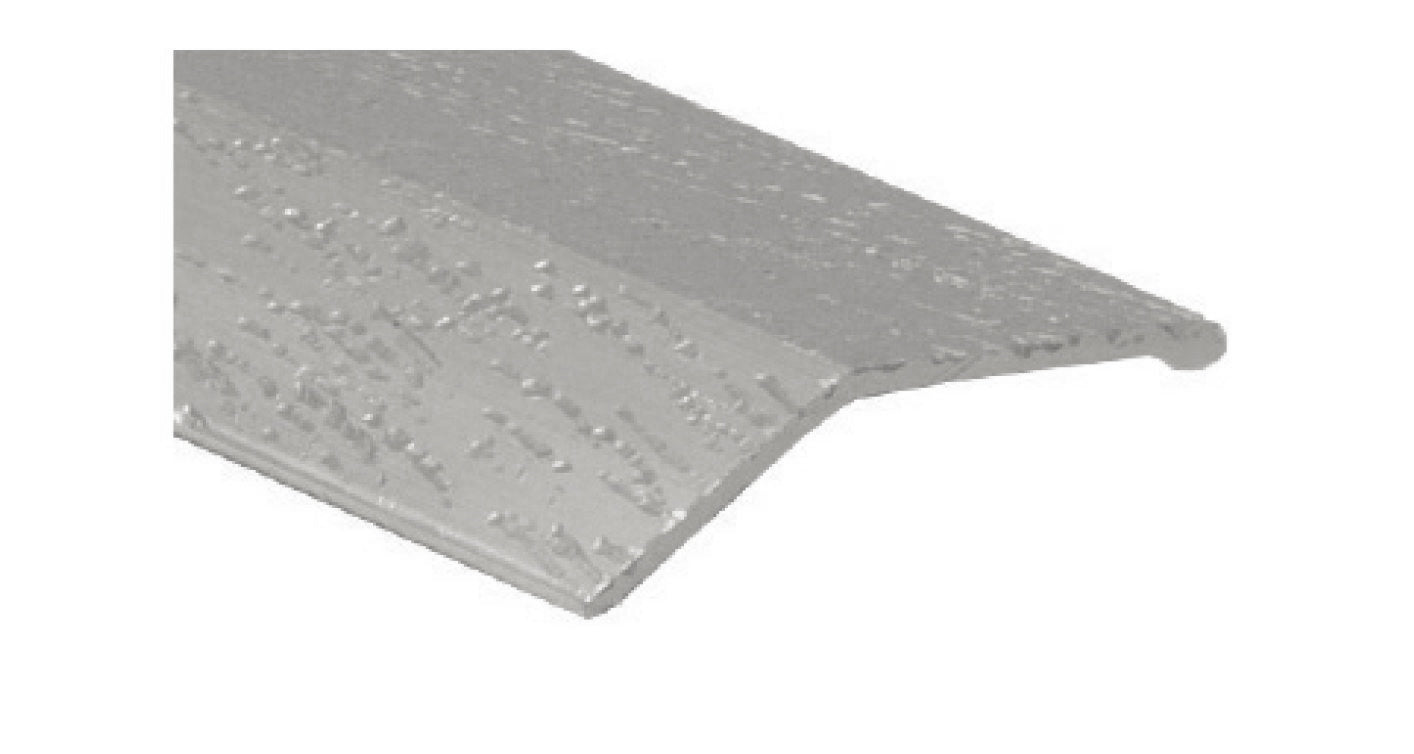 M-D PRO - Barre biseautée en aluminium économique argent martelé 1-1/2" x 12'