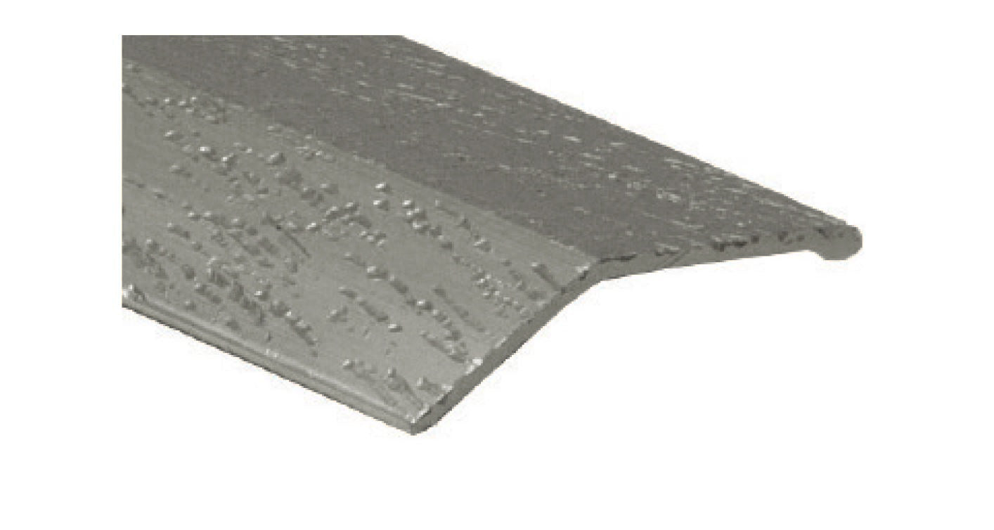 M-D PRO - Barre biseautée en aluminium économique titane martelé 1-1/2" x 12'