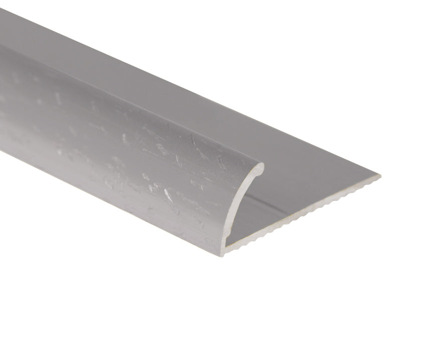 M-D PRO - Moulure à tapis en aluminium résidentiel sans punaises, #HSI Hammered Silver 1/2" x 12'