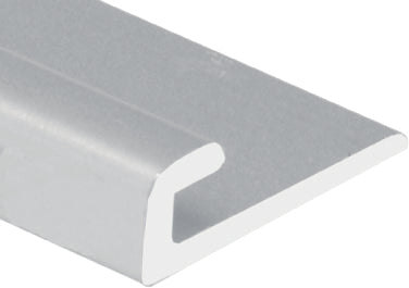 M-D PRO - Moulure de finition en J en aluminium, Clair anodisé satiné - 1/10" x 1-3/16" x 12'