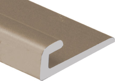 M-D PRO - Moulure de finition en J en aluminium, Titane satiné - 1/10" x 1-3/16" x 12'