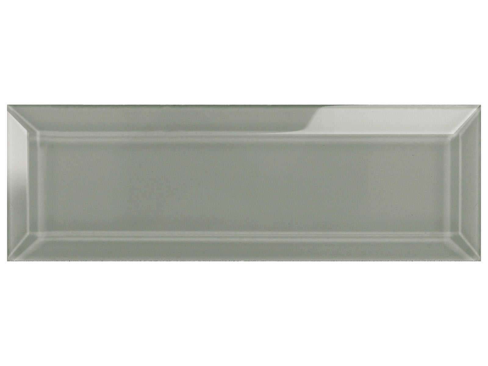 Anatolia - Tuiles murales en verre biseautée Element Smoke 3" x 9"