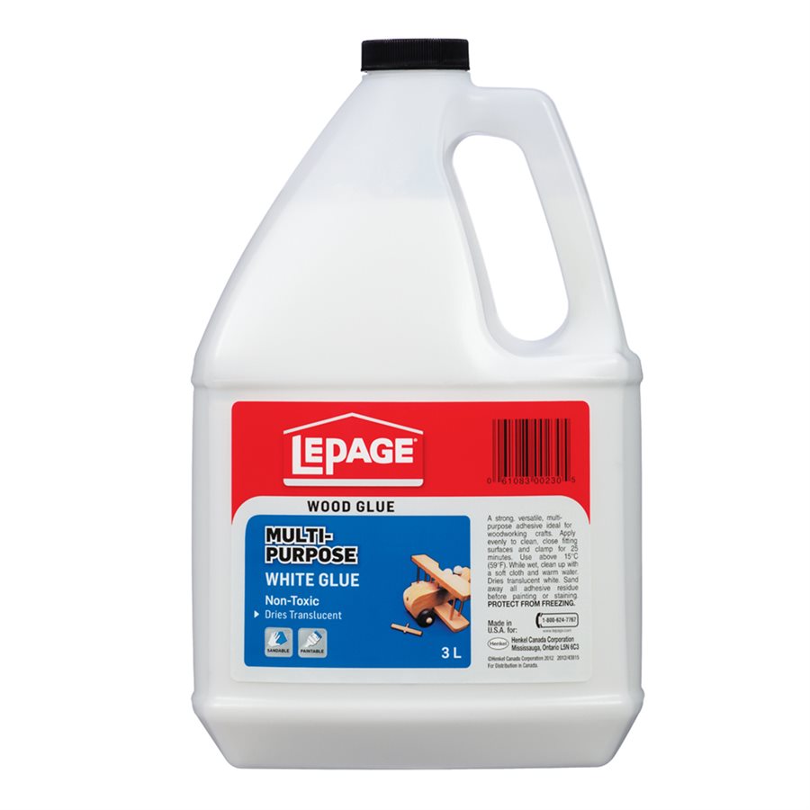 Toolway - Lepage Colle blanche multi-usage bouteille de recharge - 3 L