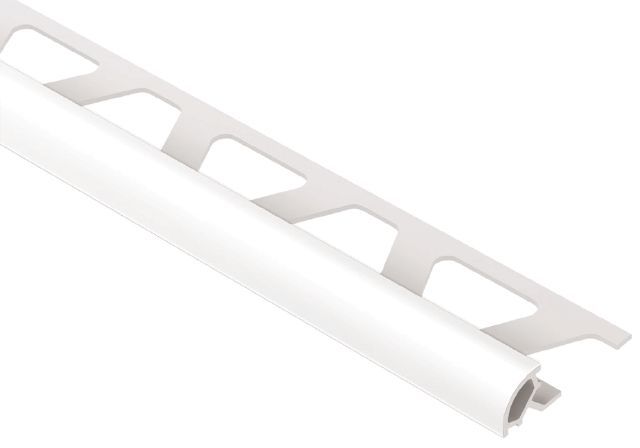 Schluter - RONDEC Bullnose Trim - PVC Plastic Bright White 1/2" (12.5 mm) x 8' 2-1/2"