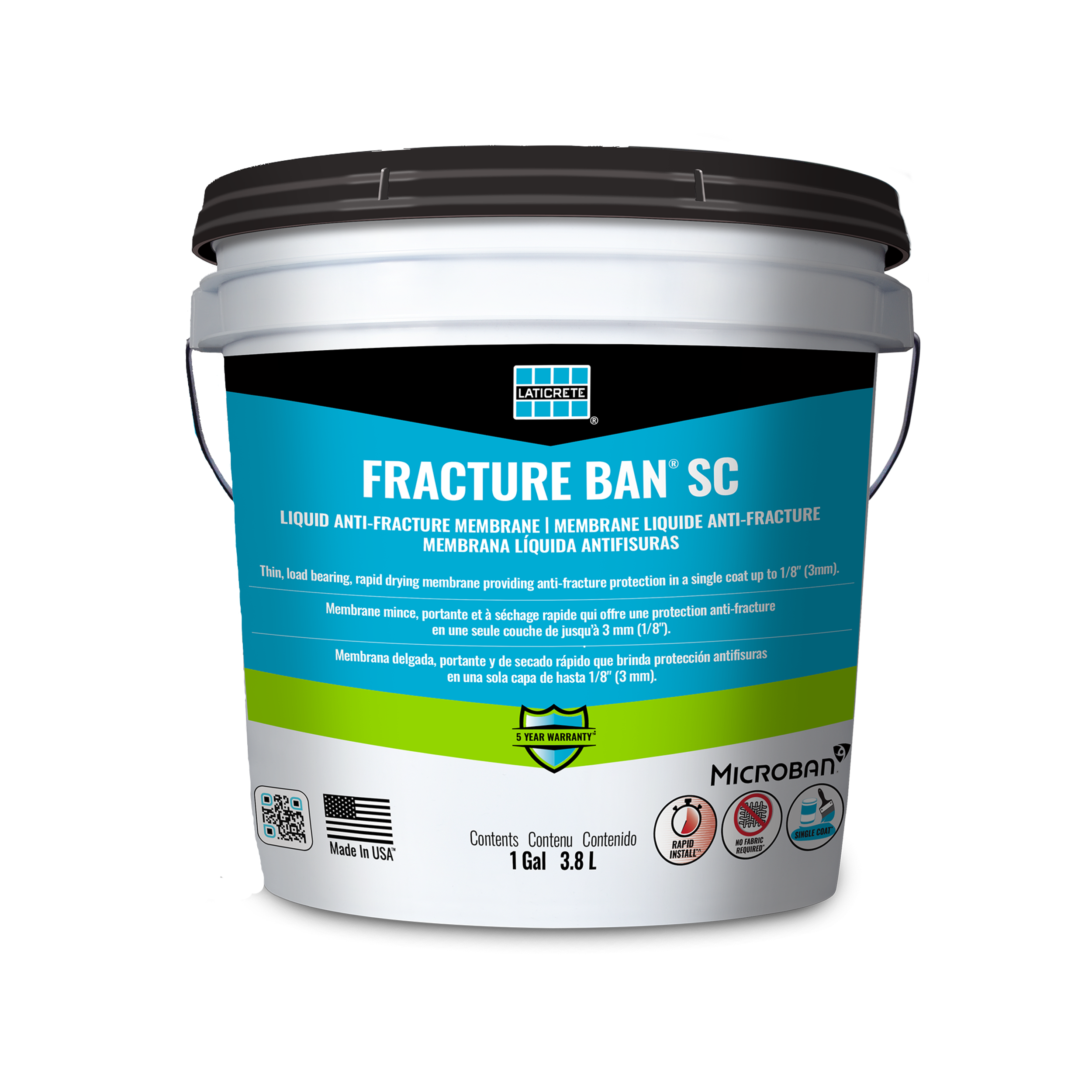 Laticrete - Fracture Ban SC Membrane liquide d'isolation des fissures 3.79 L (50 pi²)