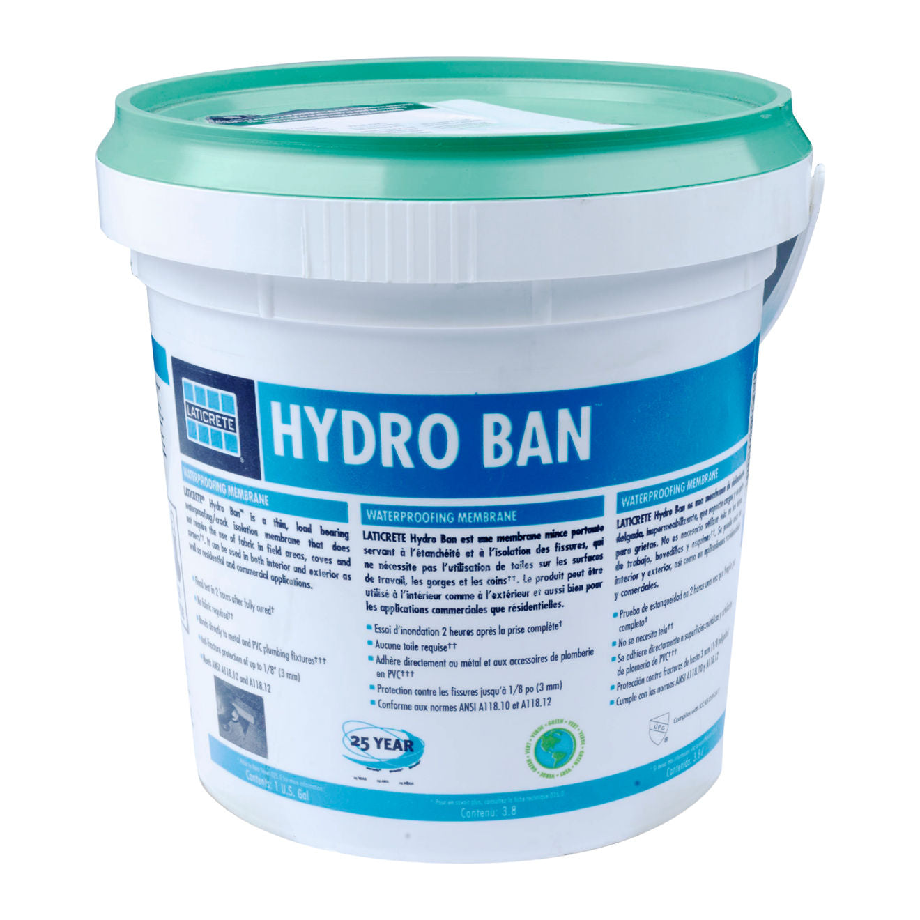 Laticrete - Membrane Hydro Ban Membrane imperméable / anti-fracture 1 gal