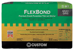 Custom Building Products - Mortier mince premium anti-fissure FlexBond gris 50 lb