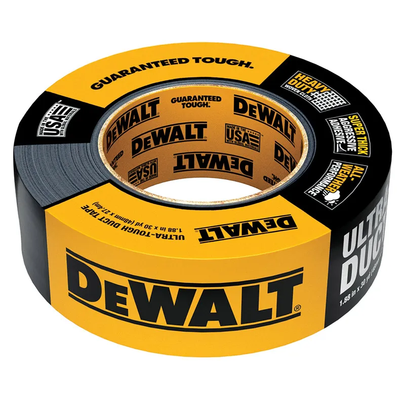 DeWalt - Ruban adhésif en toile ultra-résistant noir 48 mm x 27 m