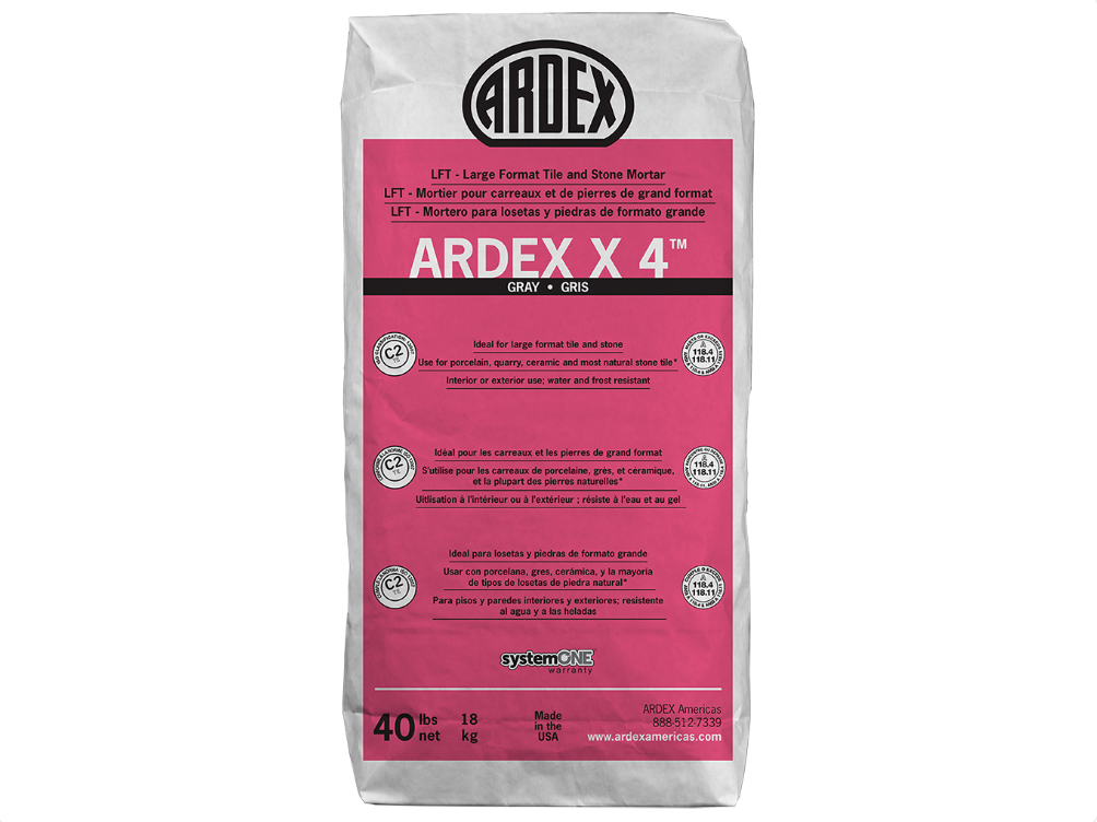 Ardex X 4 - Gray 40 lb - Mortar for large format tiles and stones ||12529