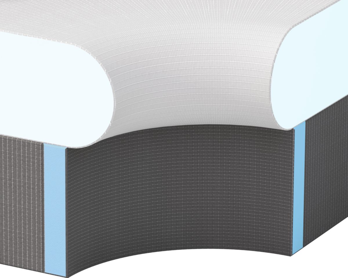 Wedi - Banc de douche en angle Sanoasa Comoda 90° rond 19-11/16" x 25-5/8" x 24-7/16"