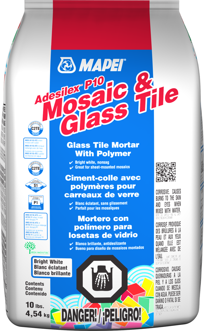 Mapei - Adesilex P10 Ciment-colle de qualité supérieure pour carreaux de mosaïque et de verre - 10 lb
