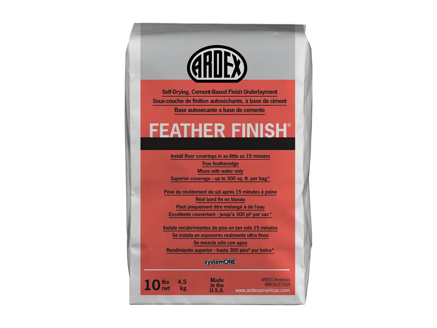 Ardex - FEATHER FINISH Cement-Based Finishing Undercoat, Gray - 10 lb ||ARSDFGR-10