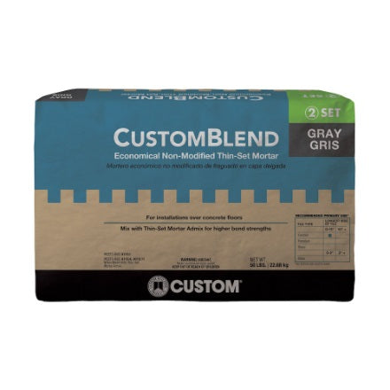 Custom Building Products - Mortier à prise mince CustomBlend Gris 50 lb