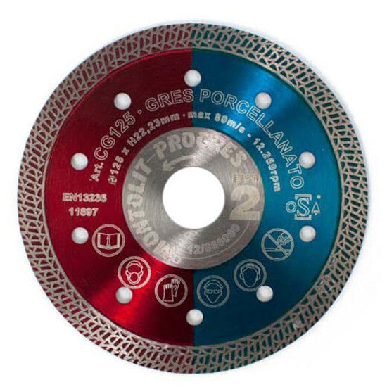 Montolit - Lame diamantée Red Line pour coupe à l'eau et à sec 5"