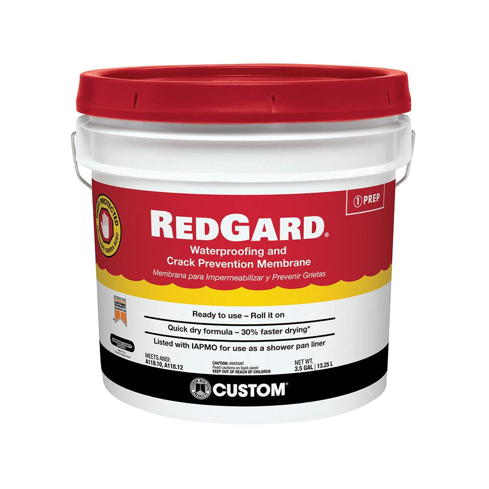 Custom Building Products - Membrane d'imperméabilisation et de prévention des fissures RedGard Rose 3.5 gal