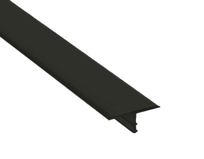 M-D PRO - Moulures en T en aluminium anodisé Noir Mat - 5/16" (8 mm) x 7/8" x 8'