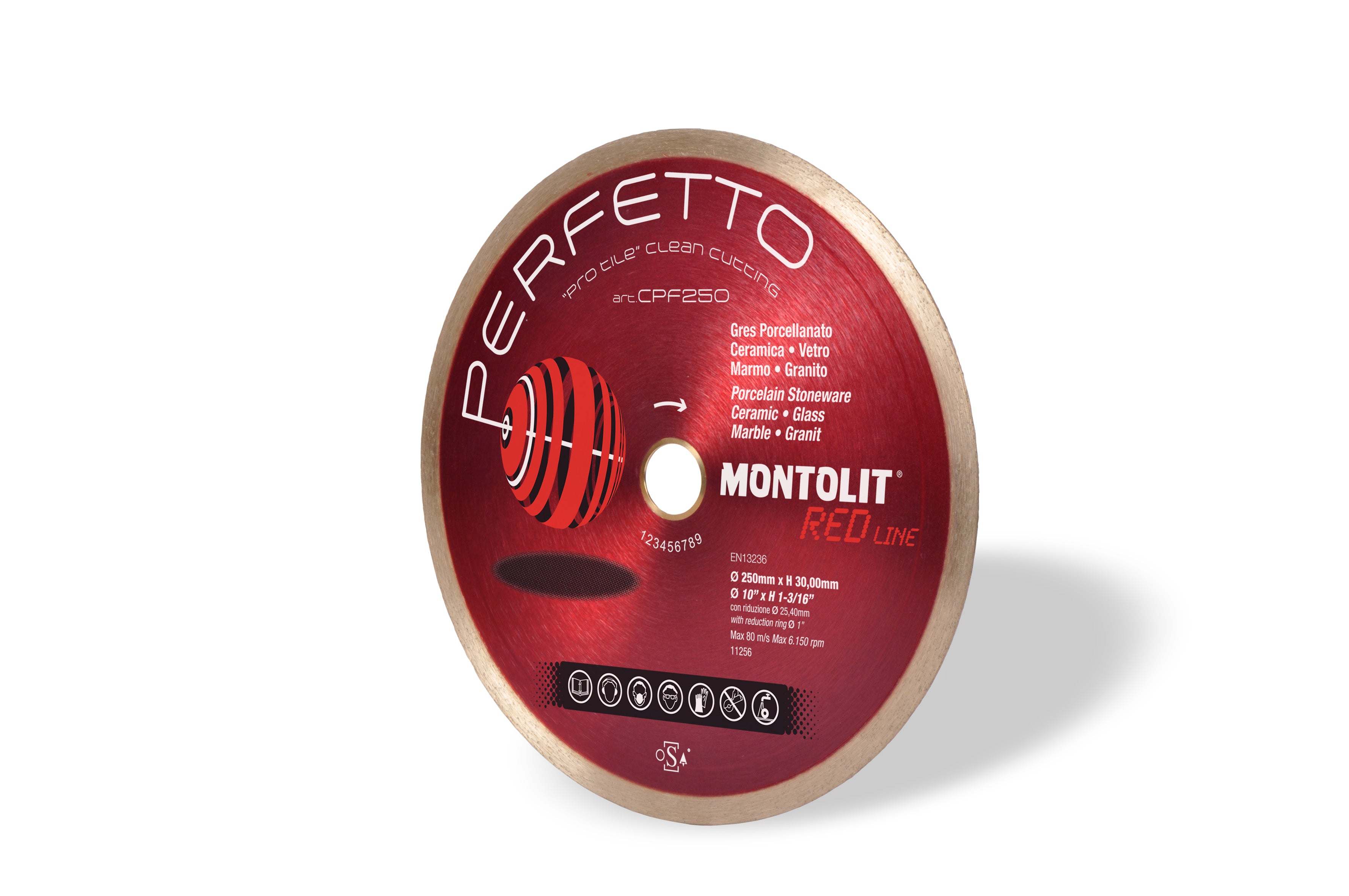 Montolit - Perfetto Lame diamantée pour coupe à l'eau 10"