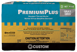 Custom Building Products - Mortier mince non-modifié PremiumPlus gris 50 lb