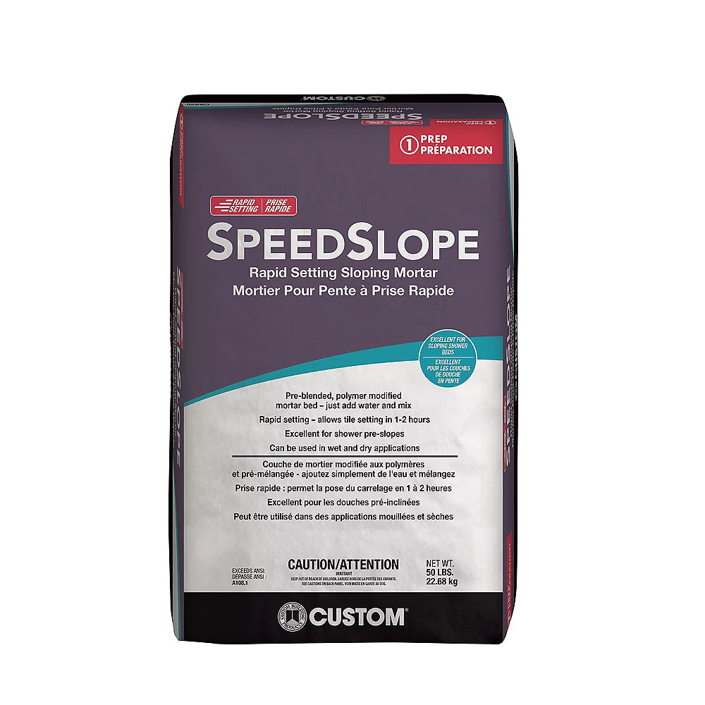 Custom Building Products - Mortier à carreaux de pente à prise rapide SpeedSlope 50 lb