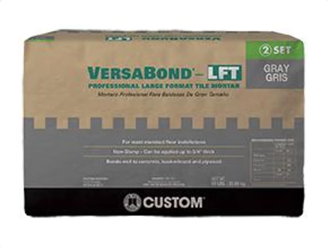 CVBLFTMG50 - Gris 50 lb - Custom Building Products Mortier pour carreaux grand format professionnel VersaBond-LFT