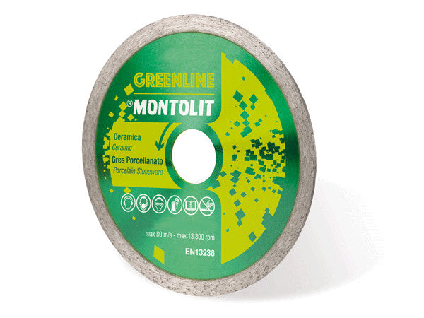 Montolit - CiZeta Lame diamantée Green Line pour coupe à l'eau et à sec 4"