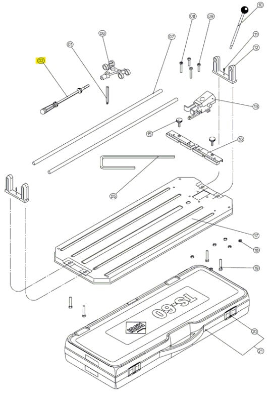 Rubi - Levier M10 pour TS-60 Classic