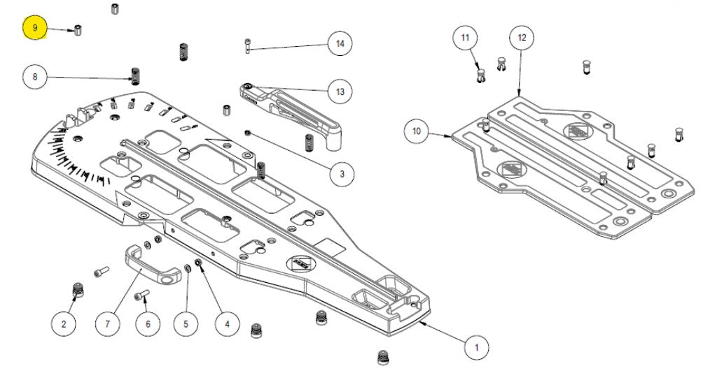 Rubi - Écrou rivet M8 hexagonal pour DW00L