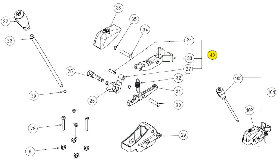 Rubi - Levier d'inviolabilité séparateur max pour TS-43/57/66/75 Max