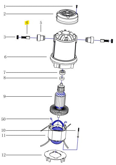 Rubi - Ensemble de brosses à charbon pour Rubimix-9N 110V