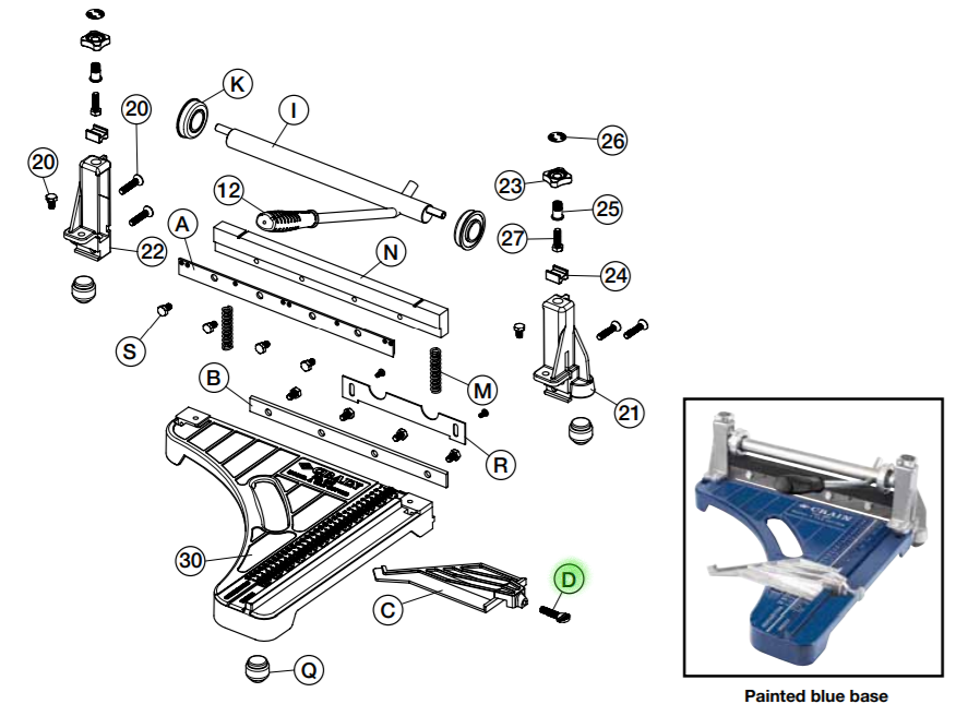 Crain - Vis papillon du guide de tuile pour no. 001