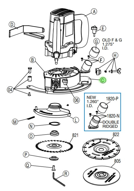 Crain - Ensemble de réglage de la hauteur et de stabilisation pour no. 812