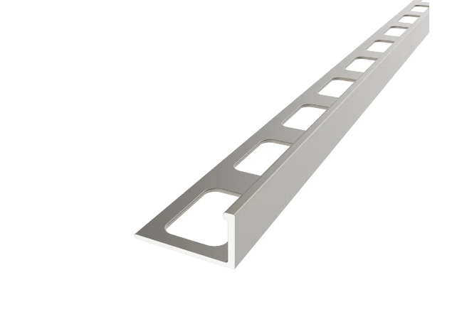 Diaplas - 3/8" (10 mm) x 8' - Moulure en L décorative pour bordure de céramique Économique aluminium anodisé nickel satiné ||EC-850-10