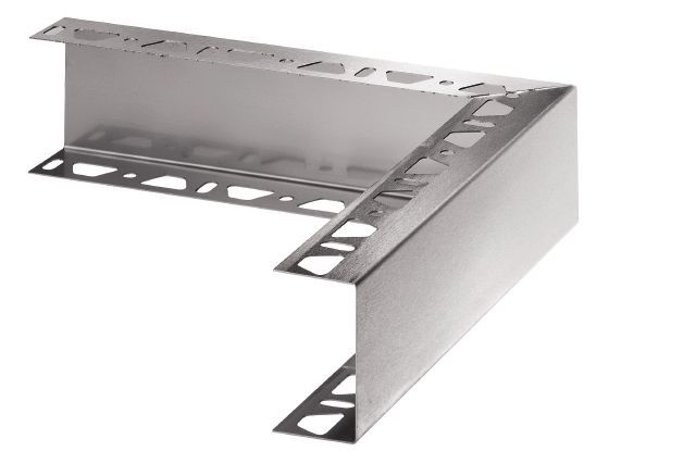 Schluter - KERDI-BOARD-ZA Coin extérieur de finition en "U" 90° - acier inoxydable (V2) brossé 2"