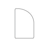 M-D PRO - Quart de rond en pin, pré-apprêté en blanc 7/16" x 11/16" x 12'