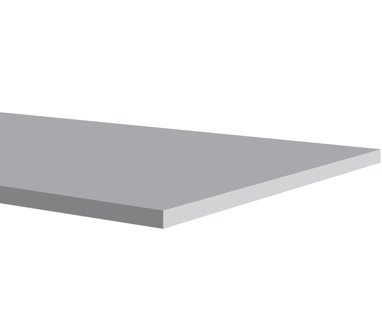 Fusion - Tuile de banc de douche en pierre artificielle polie Atlantic Grey 19" x 48" - 15.9 mm