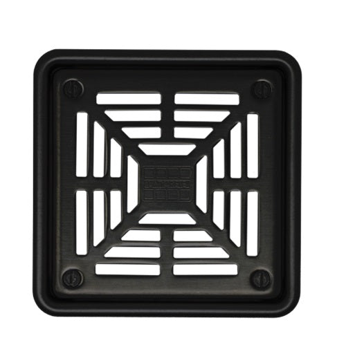 Laticrete - Hydro Ban Grille de douche en acier inoxydable noir mat 10 cm x 10 cm