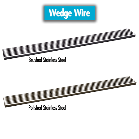 Laticrete - Hydro Ban Grille de drain linéaire avec design Wedge Wire acier inoxydable poli 42"