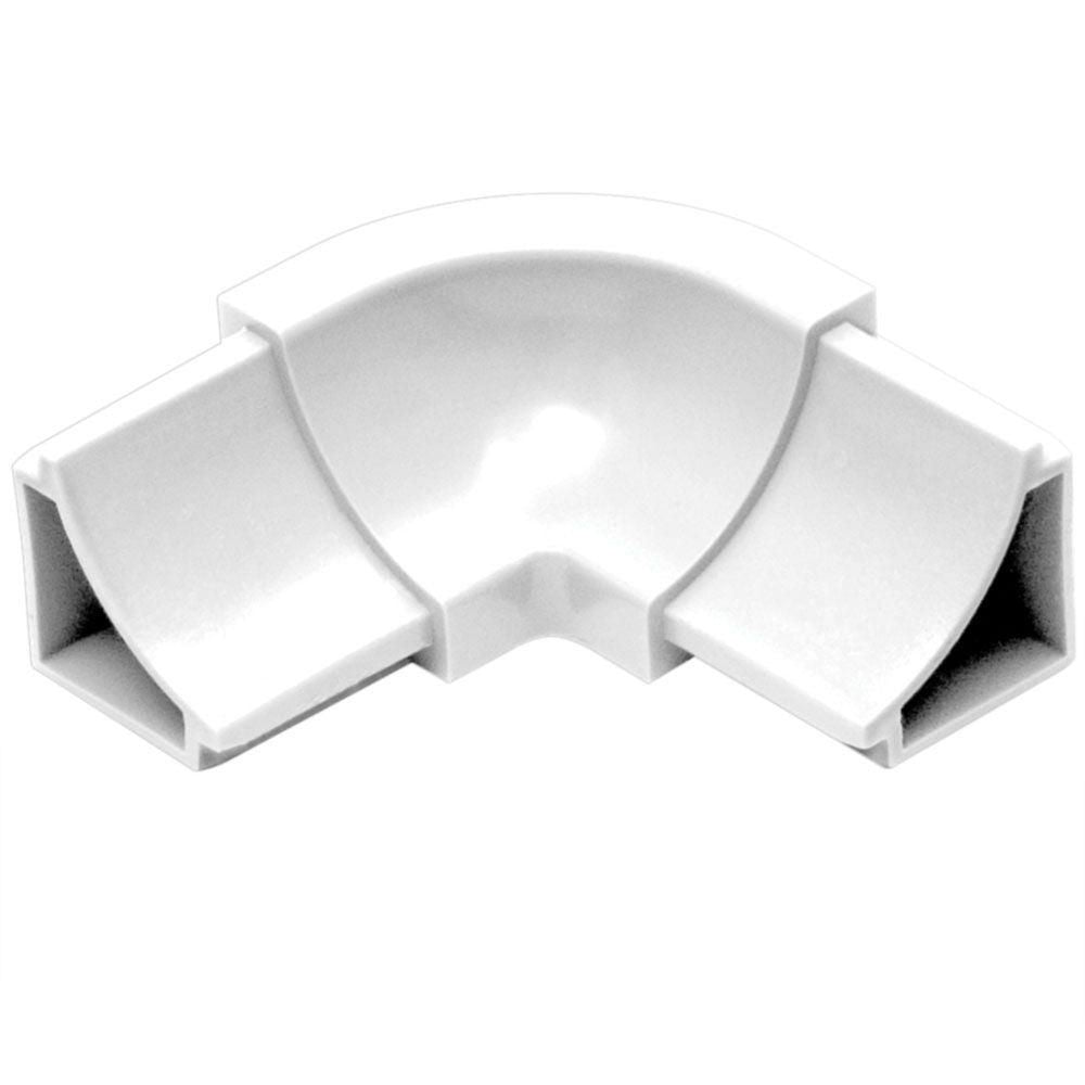 Schluter - DILEX-HKW Coin intérieur 90° 3-directions avec un radius de 11/16" (18 mm) - plastique PVC blanc éclatant
