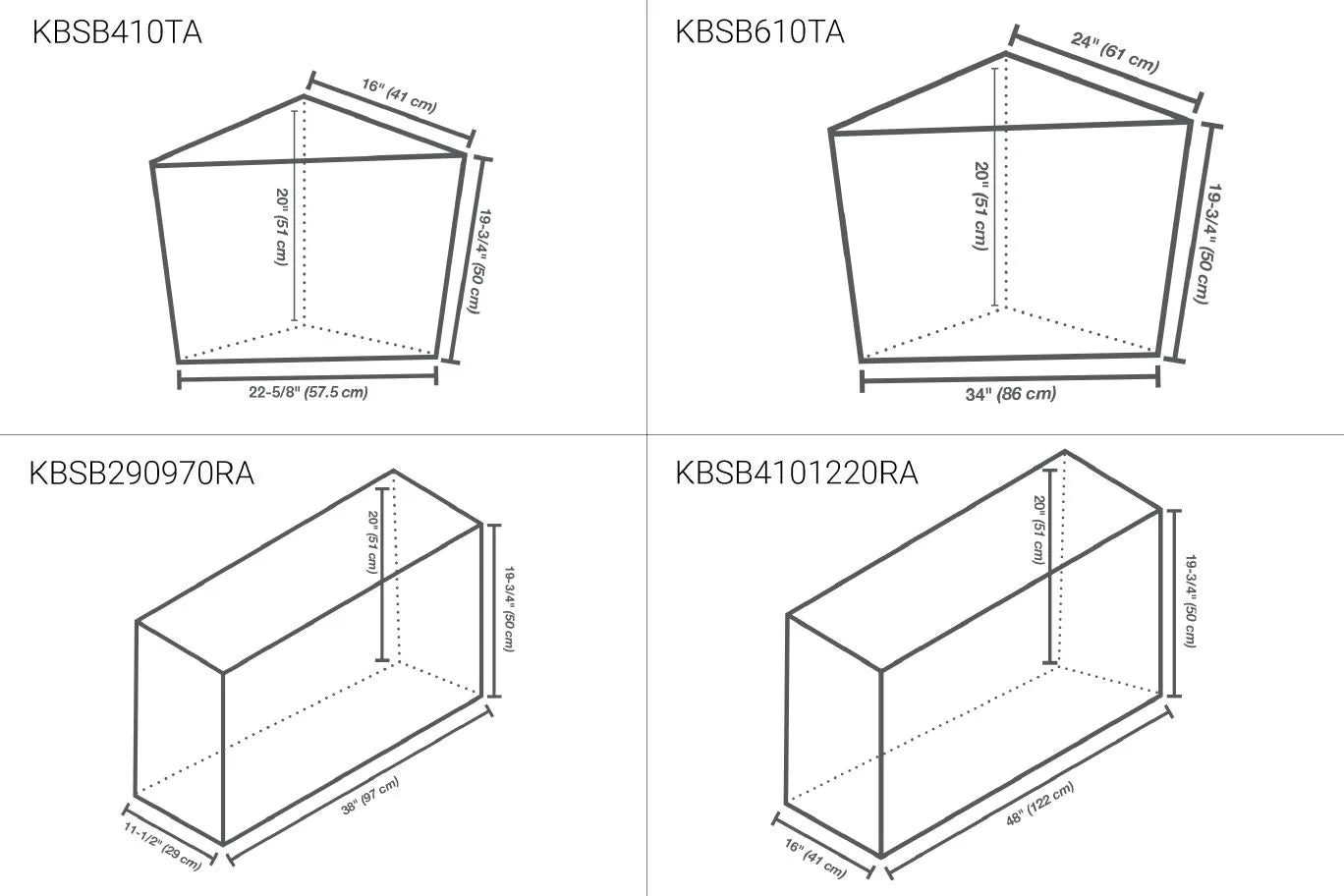 KBSB610TA - 20"x 24" x 24" - Schluter KERDI-BOARD-SB Banc de douche préfabriqué étanche triangulaire