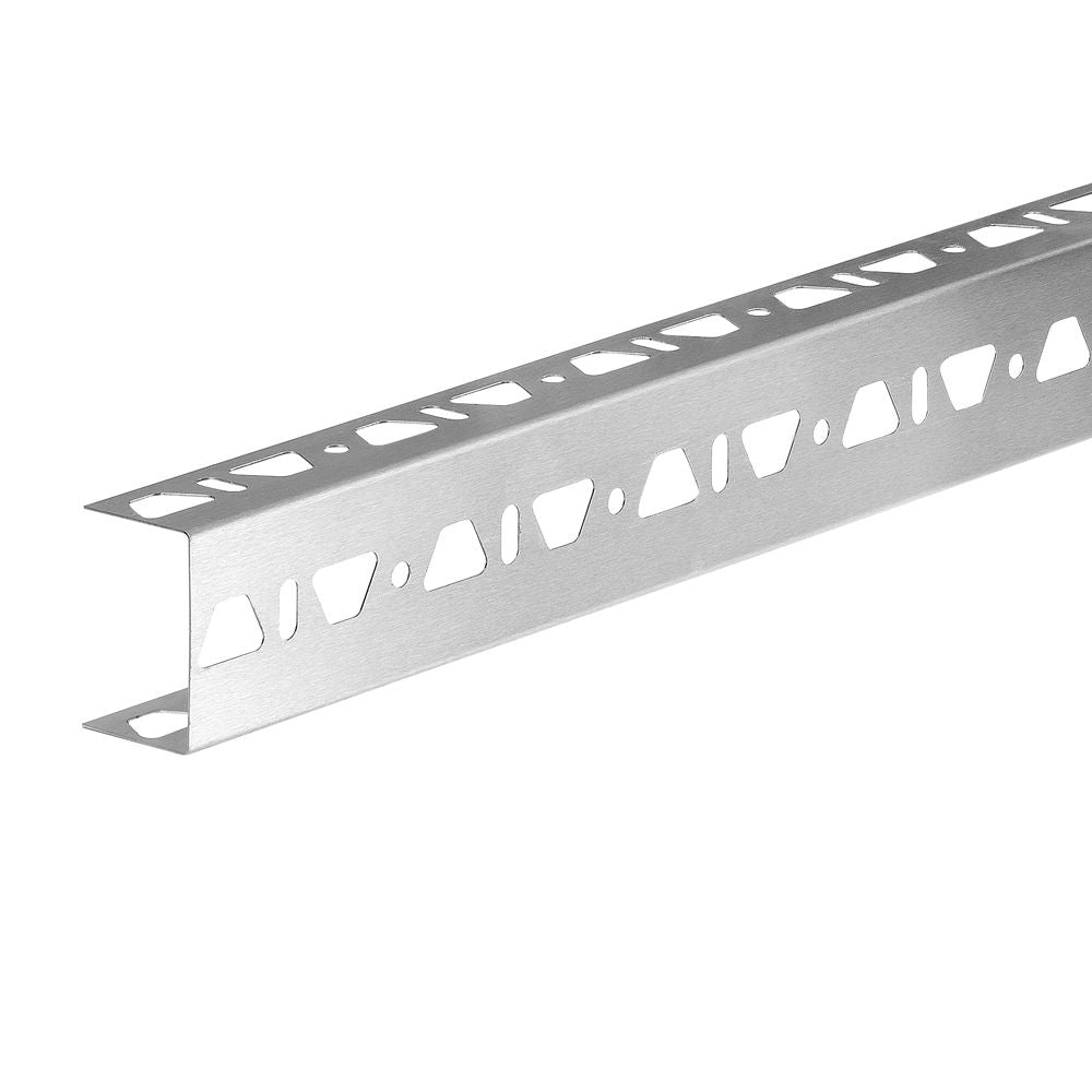 Schluter - KERDI-BOARD-ZB Profilé de renforcement de structure en "U" - acier inoxydable (V2) 1-1/2" x 8' 2-1/2"