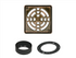 Stainless Steel (V2) Oil Rubbed Bronze 4" - Schluter KERDI-DRAIN Classic Square Grate Set ||KD4GRKEOB