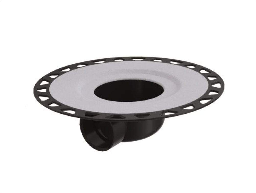 Schluter - KERDI-Drain-H ABS Horizontal Flange without Sleeves and Corners - 2" Outlet ||KDH2/ABS/FL