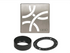 Stainless Steel (V2) Brushed Nickel 4" - Schluter KERDI-DRAIN Curve Square Grate Kit ||KDIF4GRKEBTD6