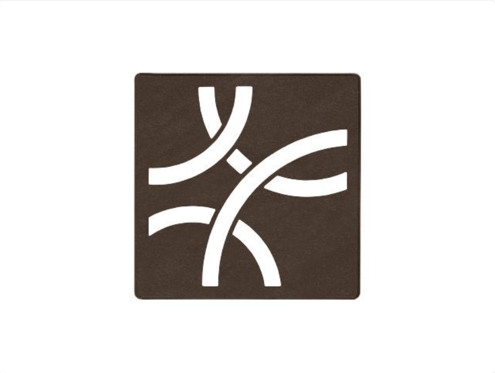 Stainless Steel (V2) Bronze 4" - Schluter KERDI-DRAIN Curve Square Grate Kit ||KDIF4GRKTSOBD6