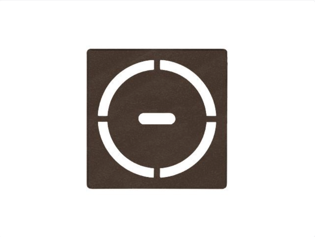 Stainless Steel (V2) Bronze 4" - Schluter KERDI-DRAIN Pure Square Grate Kit ||KDIF4GRKTSOBD8