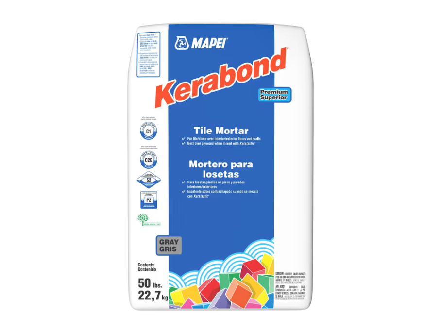 Mapei Kerabond - Gris 50 lb - Ciment-colle de qualité supérieure pour carreaux