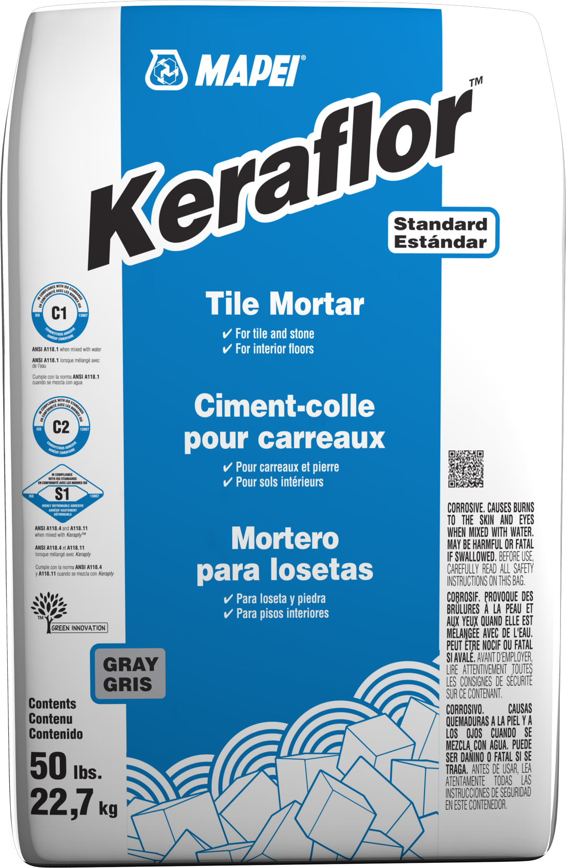 Mapei - Keraflor Mortier standard pour carreaux - 50 lb