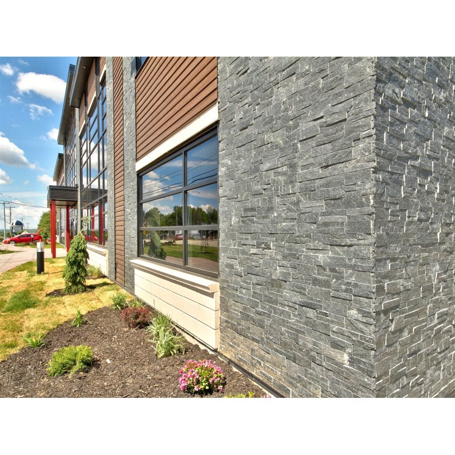 Black Quartzite Exterior Stones - 6.7 sq ft / box