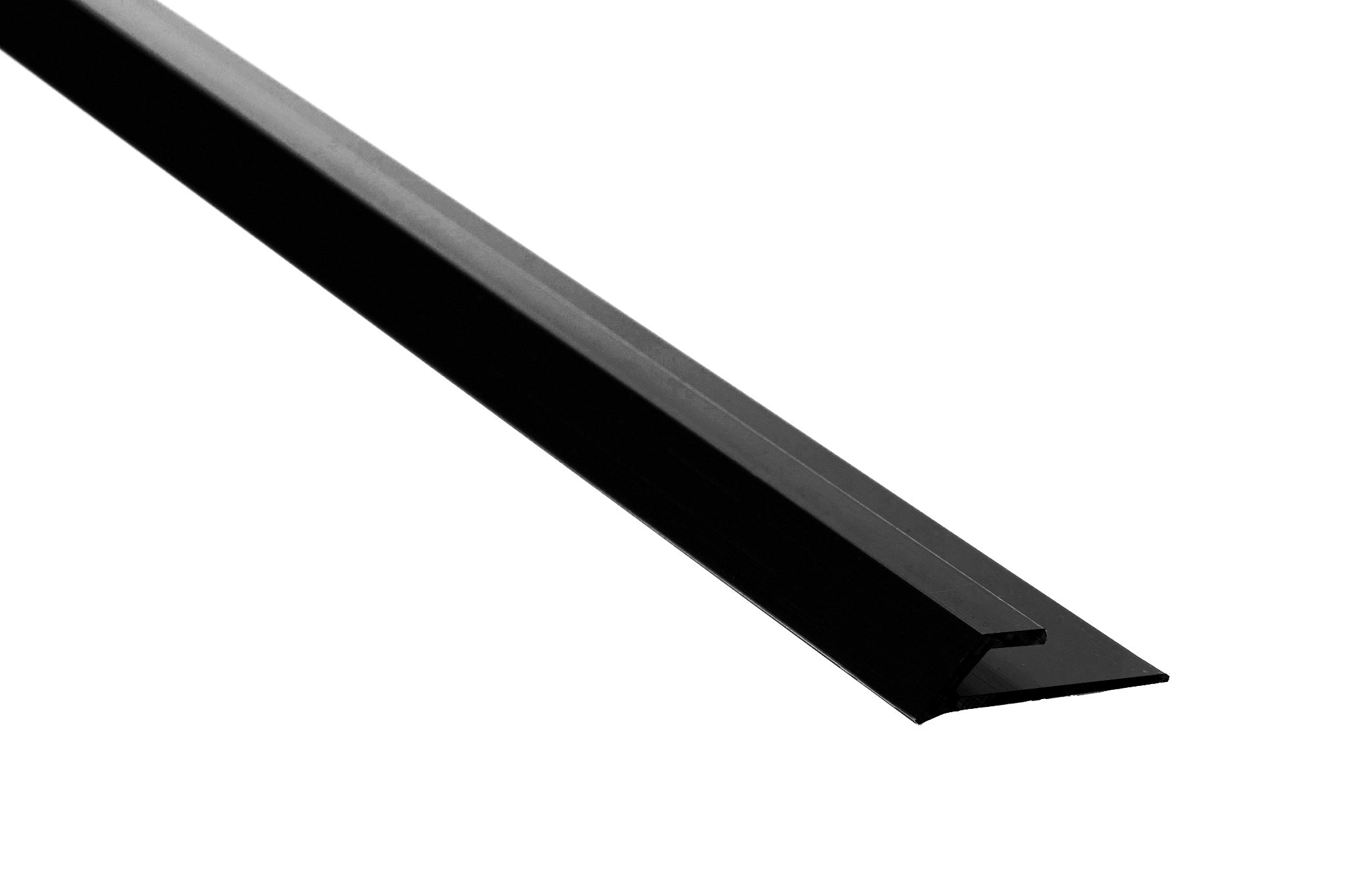 M-D PRO - Réducteur de moulure en J pour vinyle en aluminium enduit de poudre noir mat - 1/16" à 1/8" (2 mm à 3 mm) x 1" x 12'