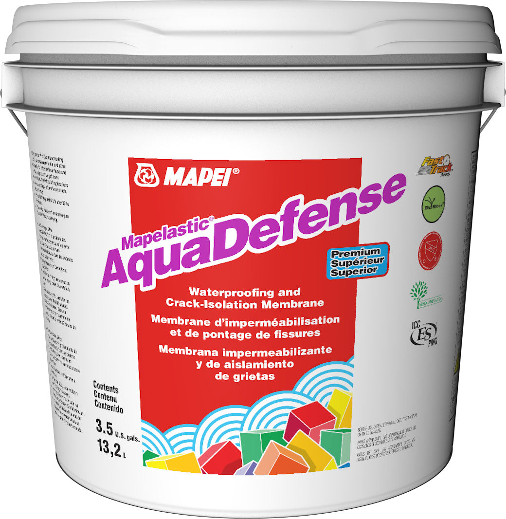 Mapei - AquaDefense Membrane d'imperméabilisation anti-fissures de qualité supérieure - 13.2 L